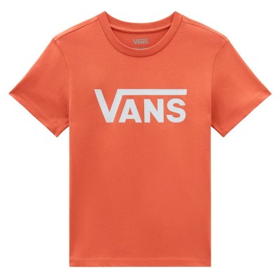 тениска,дамски,тениски,vans,flying,v,short,sleeve,t,shirt,black,(orange)