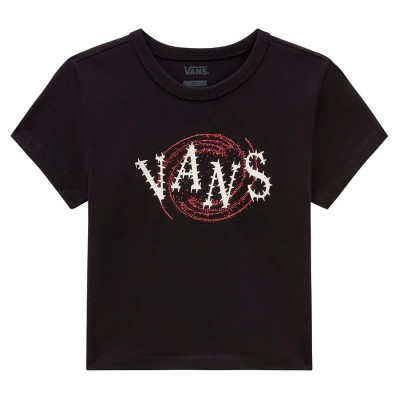 тениска,дамски,тениски,vans,spiral,down,mini,short,sleeve,t,shirt,black,(black)