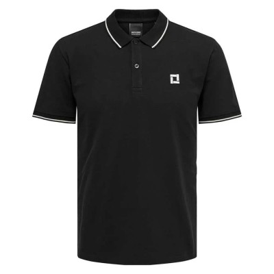 мъжки,блузи,с,яка,only,&,sons,fletcher,short,sleeve,polo,black