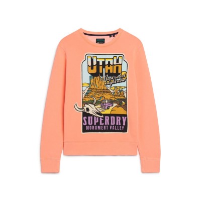 блуза,мъжки,пуловери,superdry,neon,travel,loose,sweatshirt,orange