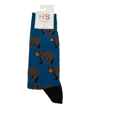 чорапи,мъжки,чорапи,hs,by,happy,socks,bears,half,long,socks,multicolor