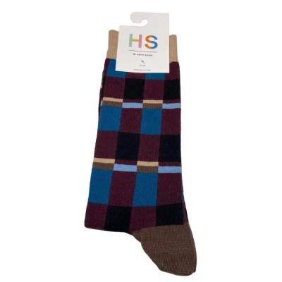 чорапи,мъжки,чорапи,hs,by,happy,socks,buffalo,check,half,long,socks,multicolor