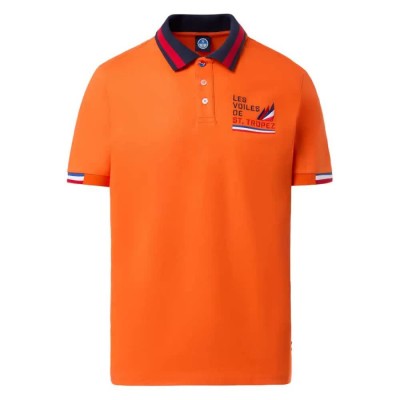 мъжки,блузи,с,яка,north,sails,lvdst,short,sleeve,polo,flame,orange,(orange)