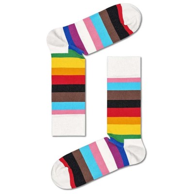 чорапи,мъжки,чорапи,happy,socks,pride,stripe,sock,half,long,socks,multicolor,(white)