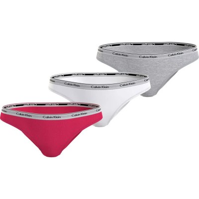 дамско,бельо,дамски,бикини,и,танкини,calvin,klein,000qd5207e,panties,3,units,multicolor,(azalea,white,grey,heather)