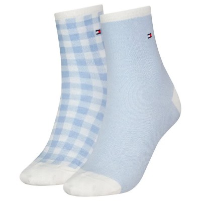 чорапи,дамски,чорапи,tommy,hilfiger,birdseye,gingham,short,socks,2,pairs,multicolor,(breezy,blue)
