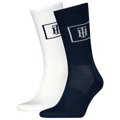 чорапи,мъжки,чорапи,tommy,hilfiger,monogram,locker,room,crew,socks,2,pairs,multicolor,(navy)