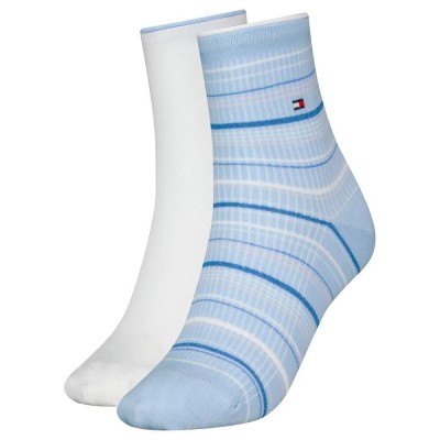 чорапи,дамски,чорапи,tommy,hilfiger,rib,stripe,lurex,short,socks,2,pairs,multicolor,(breezy,blue)