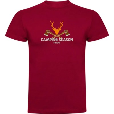 тениска,мъжки,тениски,kruskis,camping,season,short,sleeve,t,shirt,dark,red,(red)