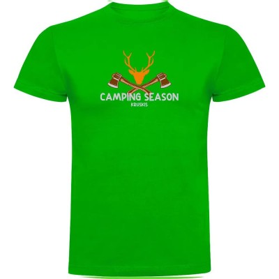 тениска,мъжки,тениски,kruskis,camping,season,short,sleeve,t,shirt,green