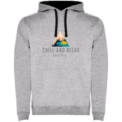 суичър,мъжки,пуловери,kruskis,chill,and,relax,two,colour,hoodie,heather,grey,black,(grey)