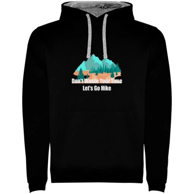 суичър,мъжки,пуловери,kruskis,dont,waste,your,time,two,colour,hoodie,black,(black,grey)