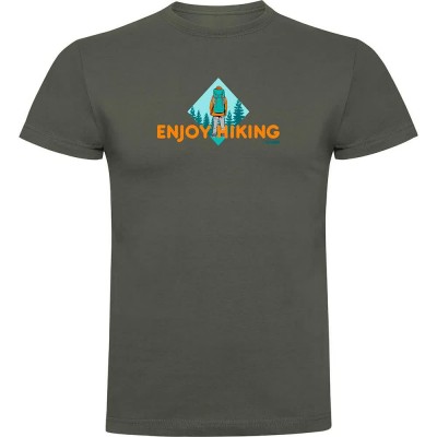тениска,мъжки,тениски,kruskis,enjoy,hiking,short,sleeve,t,shirt,dark,army,green,(green)