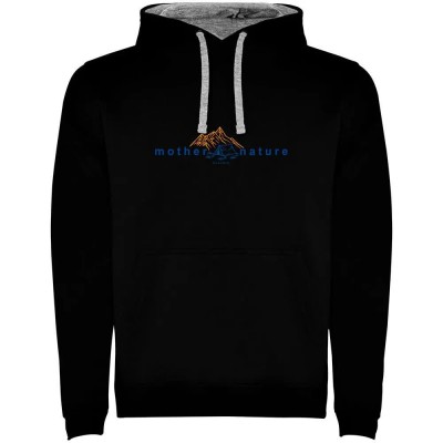 суичър,мъжки,пуловери,kruskis,mother,nature,two,colour,hoodie,black,grey,(black)