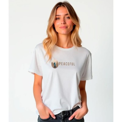 тениска,дамски,тениски,kruskis,peaceful,short,sleeve,t,shirt,white,(white)