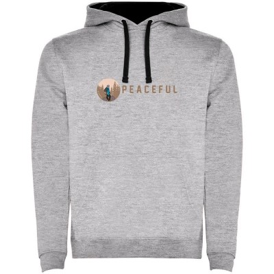 суичър,мъжки,пуловери,kruskis,peaceful,two,colour,hoodie,heather,grey,black,(grey)