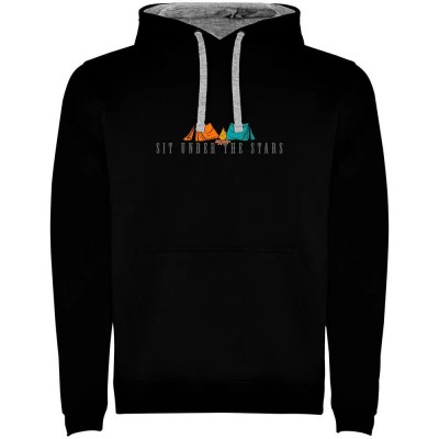 суичър,мъжки,пуловери,kruskis,sit,under,the,stars,two,colour,hoodie,black,grey,(black)