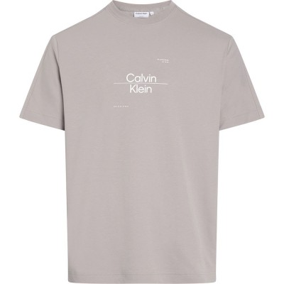 тениска,мъжки,тениски,calvin,klein,optic,line,logo,short,sleeve,t,shirt,beige
