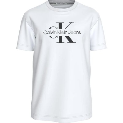 тениска,мъжки,тениски,calvin,klein,jeans,disrupted,outline,monologo,short,sleeve,t,shirt,white,(bright,white)