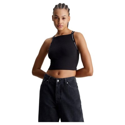 дънки,дамски,топове,calvin,klein,jeans,logo,elastic,strappy,sleeveless,top,black,(ck,black)