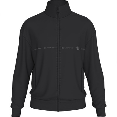 блуза,мъжки,пуловери,calvin,klein,jeans,logo,repeat,full,zip,sweatshirt,black