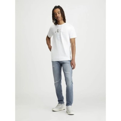 тениска,мъжки,тениски,calvin,klein,jeans,monogram,echo,graphic,short,sleeve,t,shirt,white,(bright,white)