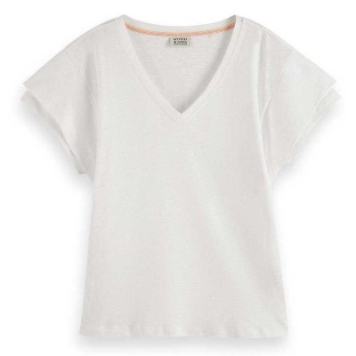 тениска,дамски,тениски,scotch,&,soda,177325,short,sleeve,t,shirt,white