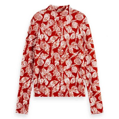 тениска,дамски,тениски,scotch,&,soda,177408,long,sleeve,t,shirt,red