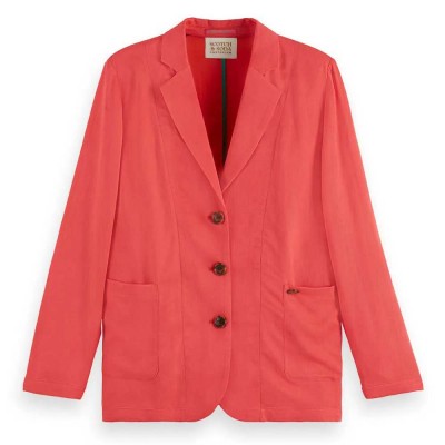 сако,дамски,сака,scotch,&,soda,boxy,unlined,single,breasted,blazer,red,(fiery,rose)