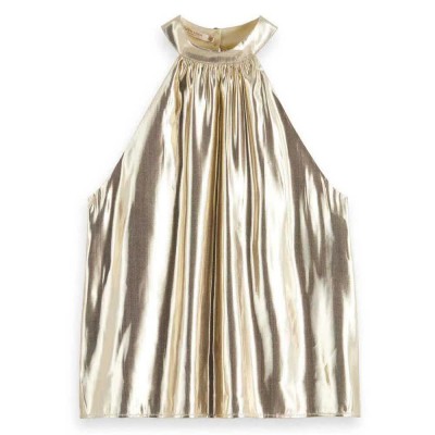 тениска,дамски,тениски,scotch,&,soda,golden,sleeveless,t,shirt,beige,(gold)