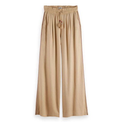панталони,дамски,панталони,scotch,&,soda,linen,pull,on,pants,beige