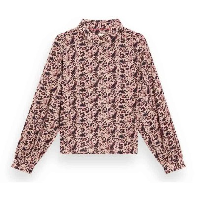 риза,с,дълъг,ръкав,дамски,блузи,дамски,ризи,scotch,&,soda,printed,balloon,long,sleeve,shirt,block,floral,(pink)
