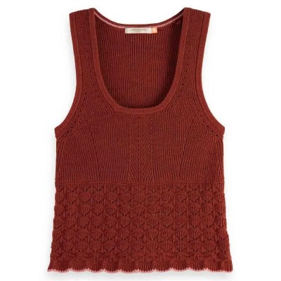 тениска,дамски,тениски,scotch,&,soda,relaxed,fit,pointelle,sleeveless,t,shirt,orange