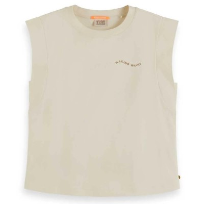 тениска,дамски,тениски,scotch,&,soda,side,panel,insert,sleeveless,t,shirt,beige