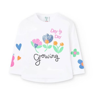 тениска,детски,тениски,boboli,218012,long,sleeve,t,shirt,white,(white)