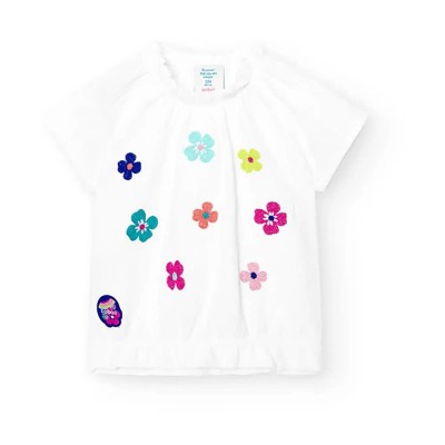 тениска,детски,тениски,boboli,248082,short,sleeve,t,shirt,multicolor,(white)