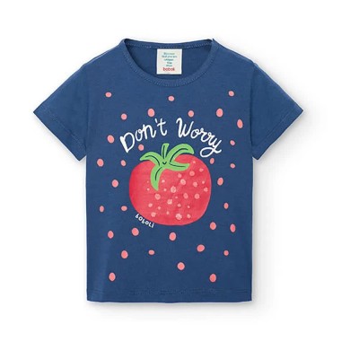 тениска,детски,тениски,boboli,298009,short,sleeve,t,shirt,blue,(indigo)