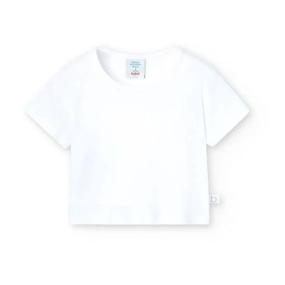 тениска,детски,тениски,boboli,498034,short,sleeve,t,shirt,white