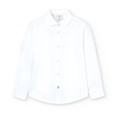 риза,с,дълъг,ръкав,детски,ризи,boboli,738031,long,sleeve,shirt,white