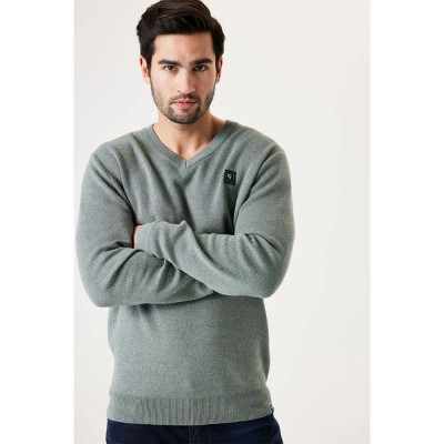 блуза,мъжки,пуловери,garcia,z1084,v,neck,sweater,green