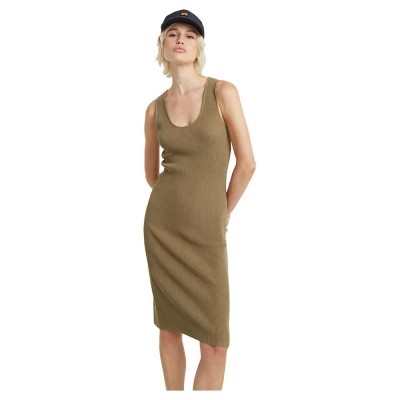 рокля,дамски,поли,и,рокли,g,star,bodycon,ribbed,sleeveless,dress,brown,(coriander)