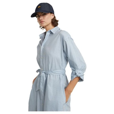 рокля,дамски,поли,и,рокли,g,star,d24625,d592,3,4,sleeve,long,dress,blue,(dark,wave,pinpoint,stripe)