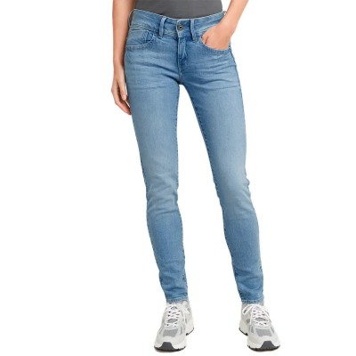 дънки,дамски,панталони,g,star,lynn,mid,skinny,fit,jeans,blue