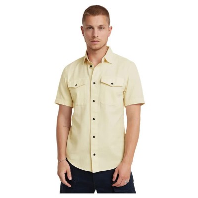 риза,с,къс,ръкав,мъжки,ризи,g,star,marine,short,sleeve,shirt,yellow,(ecru,gold)