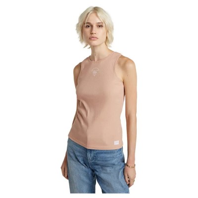 тениска,дамски,тениски,g,star,racerback,ribbed,sleeveless,t,shirt,beige,(rugby,tan)