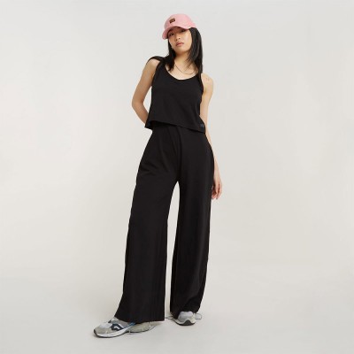 гащеризон,дамски,гащеризони,g,star,spaghetti,strap,loose,fit,jumpsuit,black