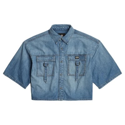 риза,с,къс,ръкав,дамски,ризи,g,star,utility,short,sleeve,shirt,blue,(sun,faded,thames)
