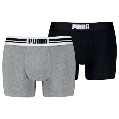 боксерки,мъжко,бельо,puma,everyday,placed,logo,boxers,2,units,grey,melange,black,(multicolor)