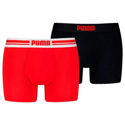 боксерки,мъжко,бельо,puma,everyday,placed,logo,boxers,2,units,red,black,(multicolor)