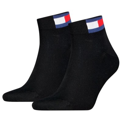 чорапи,мъжки,чорапи,tommy,hilfiger,flag,quarter,short,socks,2,pairs,multicolor,(black)